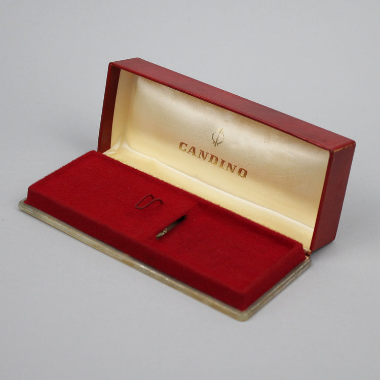 Vintage Candino red watch box.