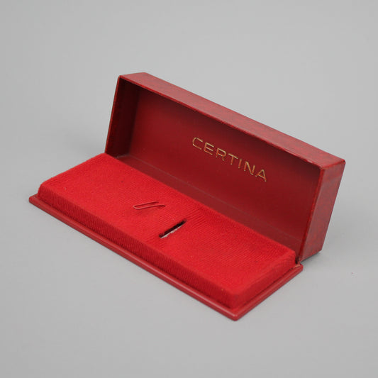 Red Certina watch box.