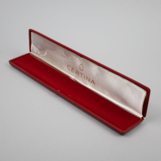 Red Certina watch box.