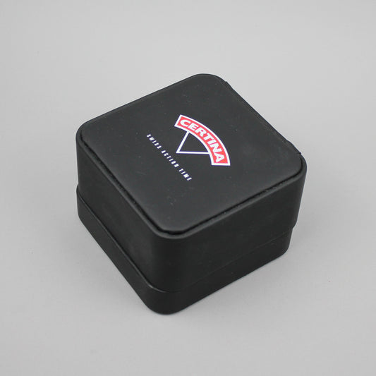 Black Certina watch box.