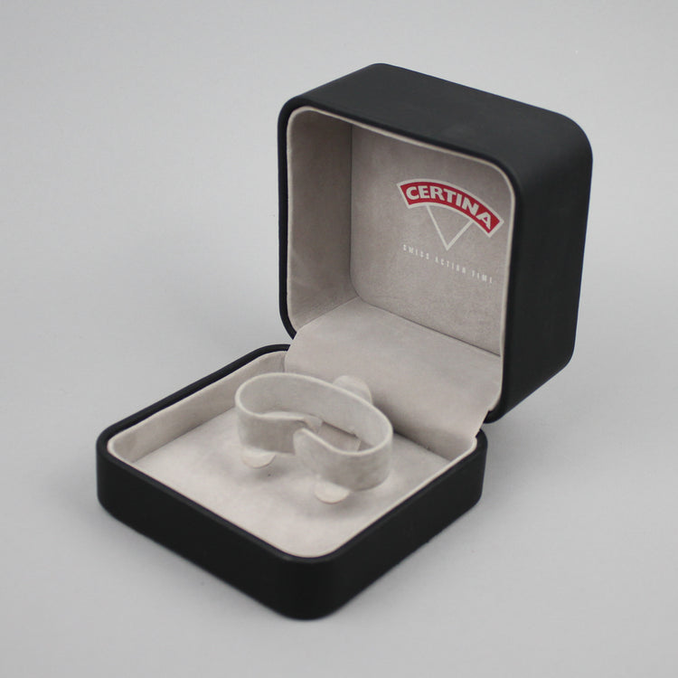 Black Certina watch box.