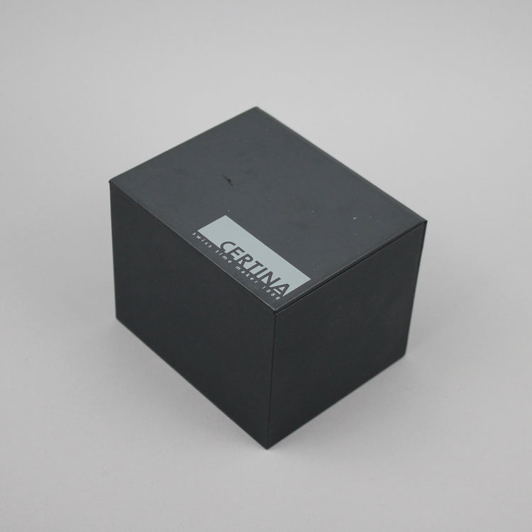 Dark grey Certina watch box.