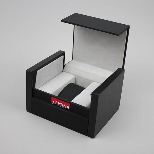 Black Certina watch box.