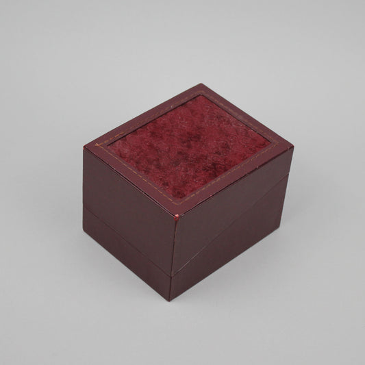 Certina burgundi suede and leather watch box.