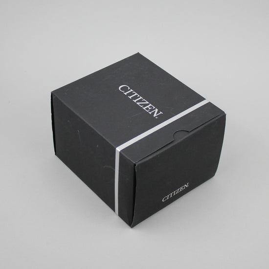Dark grey Citizen watch box.