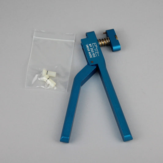 Blue unused Etic pliers with parts. Suitable for removing and attaching pushers No. 350.105