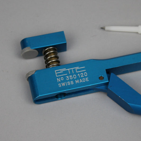 Used Etic No. 350120 pliers for removing and attaching pushers from detail.