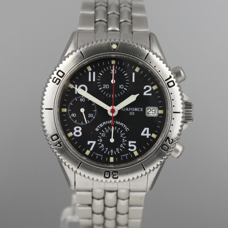 Eterna-Matic Airforce III kronografi (huollettu)