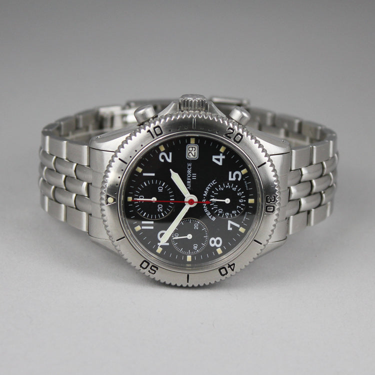 Eterna-Matic Airforce III kronografi (huollettu)