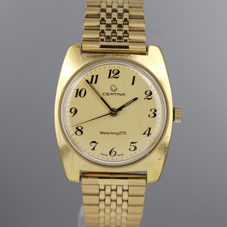 Certina Waterking 275 gold plated manual wind watch
