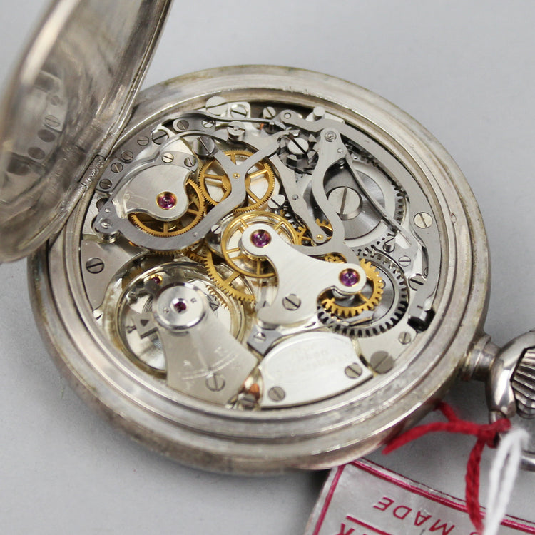 NOS Excelsior Park silver case stopwatch