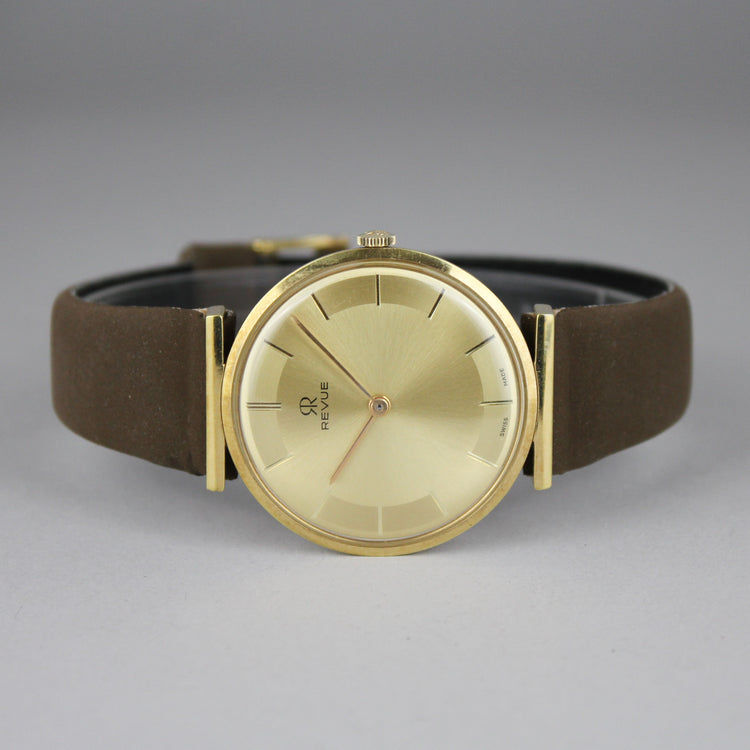 NOS Revue manual wind watch (serviced)