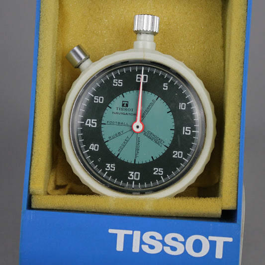 vintage Tissot Navigator stopwatch detail