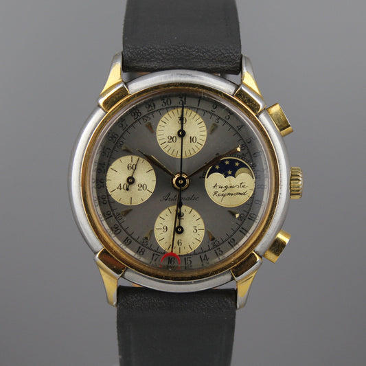 Auguste Raymond's wonderful chronograph, which in addition to the time and date also has a moon phase display.