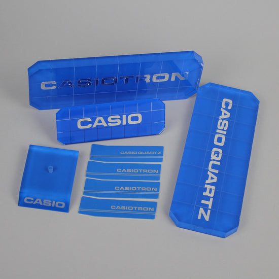 Blue casio display accessories