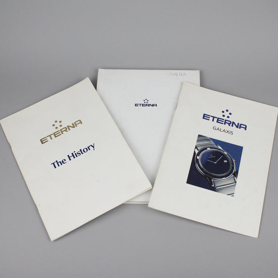 Eterna watches and history brochures covers