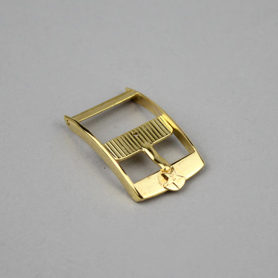 Gold-plated Zenith buckle 14 mm front