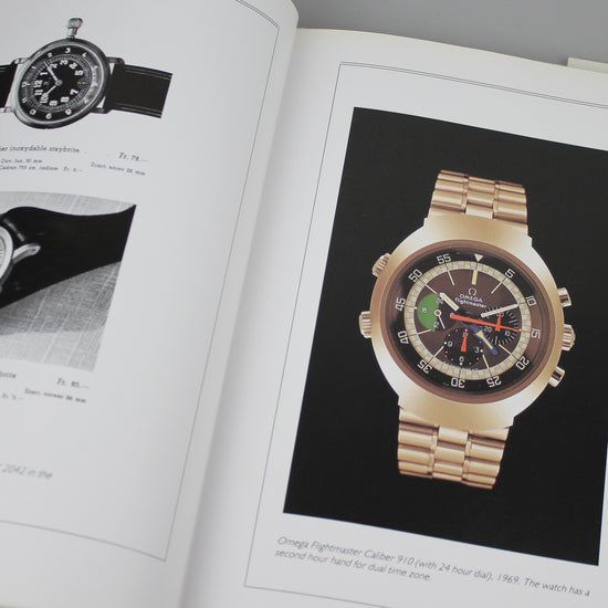 Omega Designs book pages image of vintage Omega Flightmaster