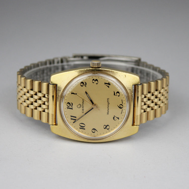 Certina Waterking 275 gold plated manual wind watch