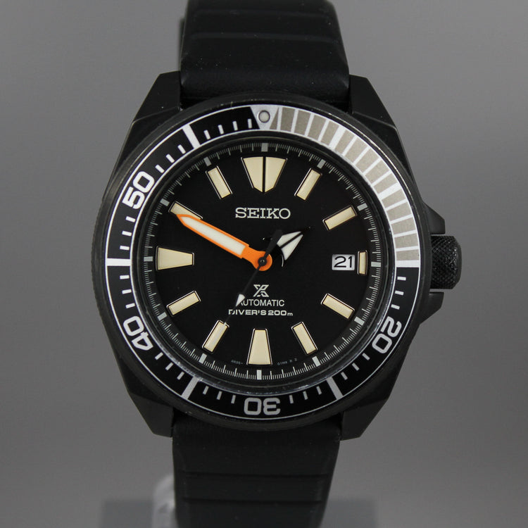 Seiko Prospex Samurai Black Series automatic watch (serviced)