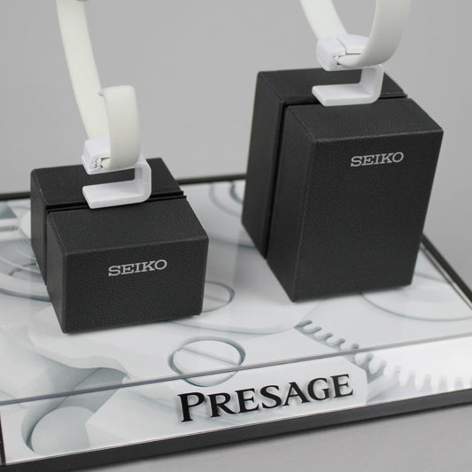 Seiko Presage watch stand up close